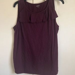Loft Outlet Ruffle Tank L